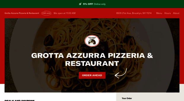 grottaazzurapizza.com