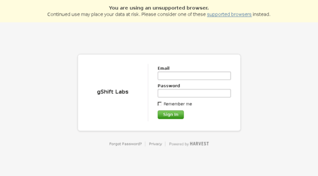 gshift.harvestapp.com