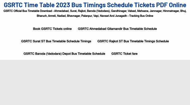 gsrtctimetable.in