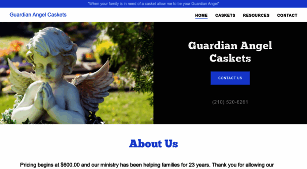 guardianangelcaskets.com