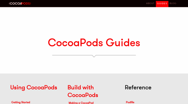 guides.cocoapods.org