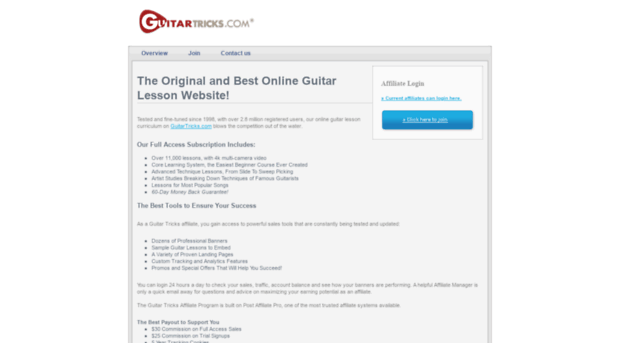 guitartricks.postaffiliatepro.com