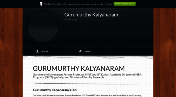 gurumurthykalyanaram.brandyourself.com