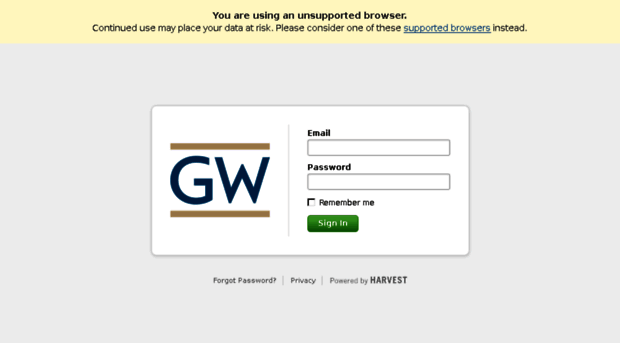 gwu.harvestapp.com