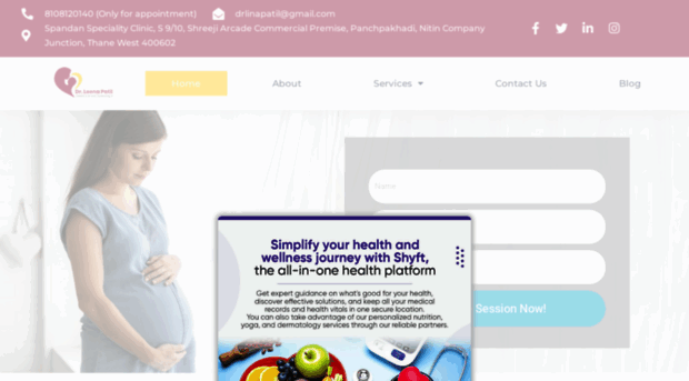 gynecologistthane.com