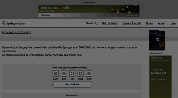 gynecolsurg.springeropen.com