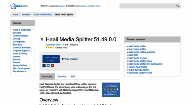 haali-media-splitter.updatestar.com