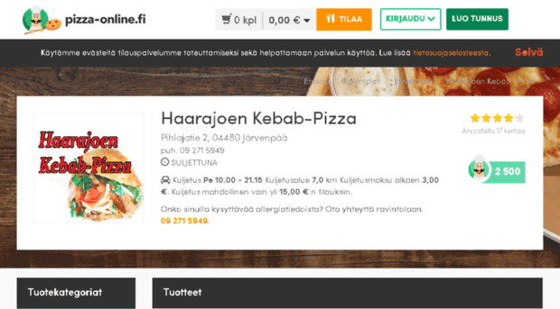 haarajoenkebabpizza.pizza-online.fi
