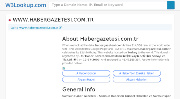 habergazetesi.com.tr.w3lookup.net