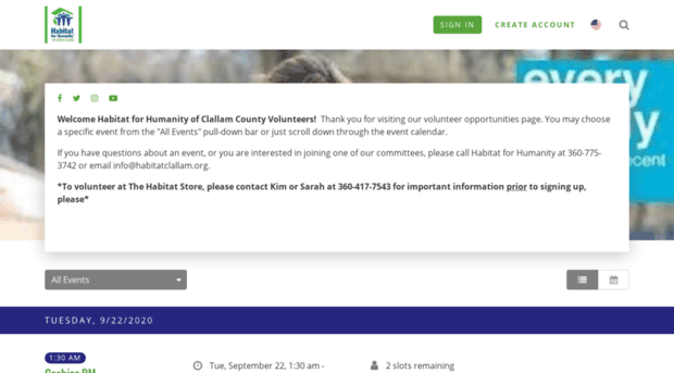 habitatclallam.volunteerhub.com