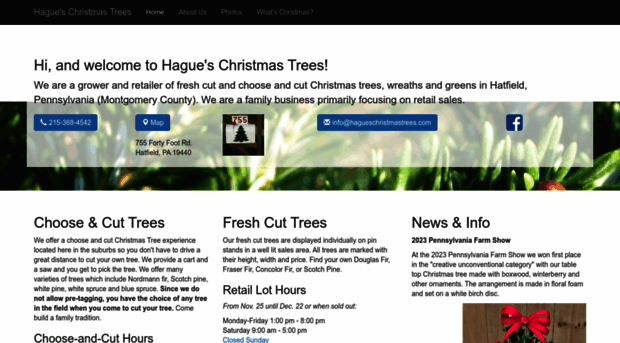 hagueschristmastrees.com