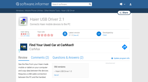 haier-usb-driver.software.informer.com