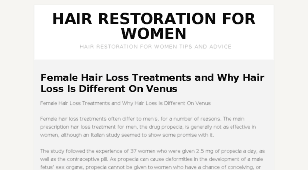 hairrestorationforwomenadvice.com