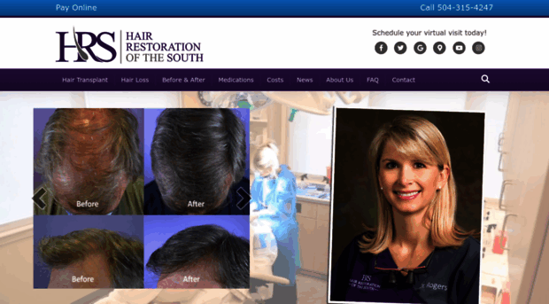 hairrestorationofthesouth.com