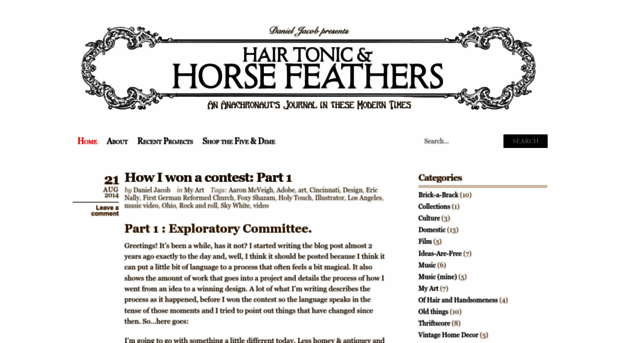 hairtonicandhorsefeathers.com