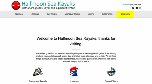 halfmoonseakayaks.com