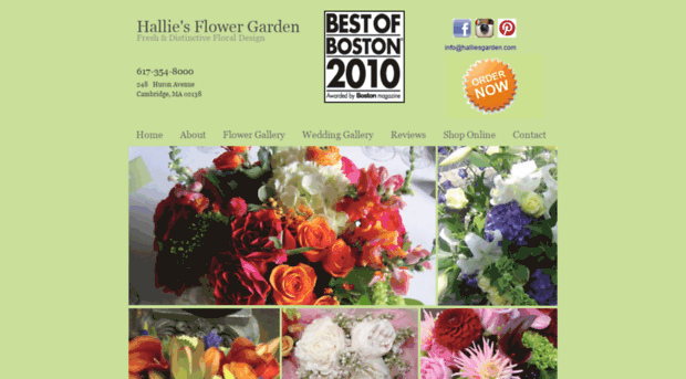 halliesflowergarden.com