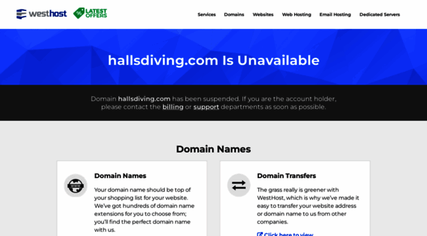 hallsdiving.com