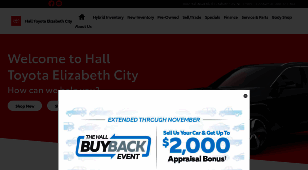 halltoyotaelizabethcity.com