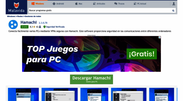 - Hamachi .78 - Descargar p... - Hamachi Malavida