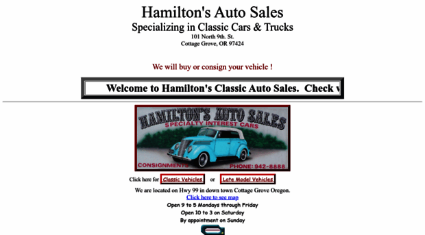 hamiltonsclassicautos.com