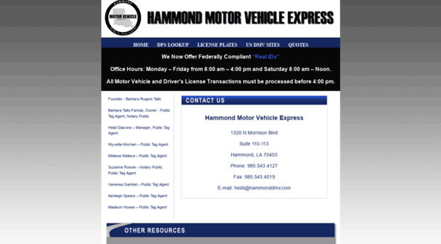 hammonddmv.com