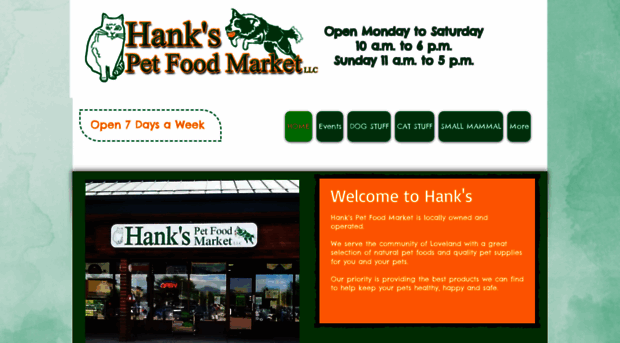 hankspetfood.com