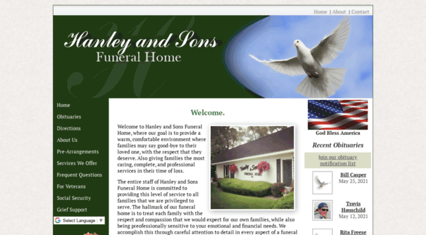 hanleyandsonsfuneralhomes.com