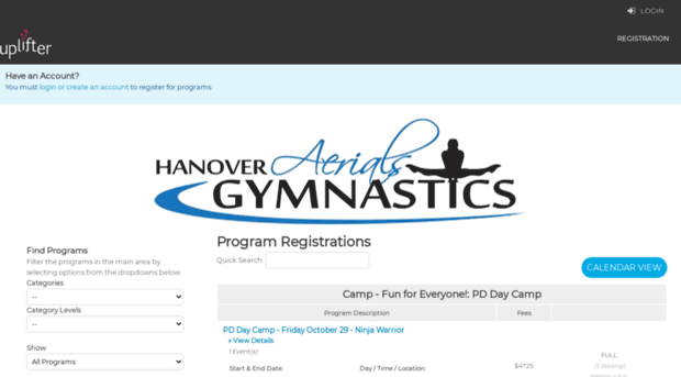 hanoveraerialsgymnastics.uplifterinc.com