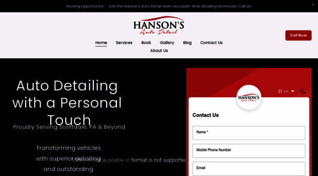 hansonsautodetail.com