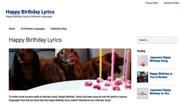 happybirthdaylyrics.com