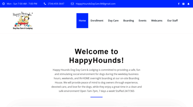 happyhoundsdaycare.com