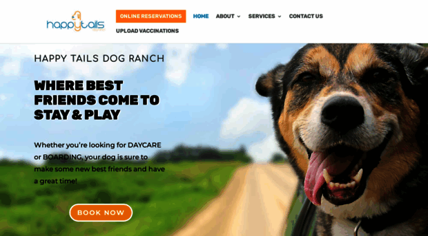 happytailsdogranch.com