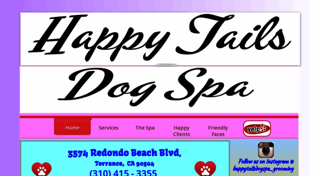 happytailsdogspa.net