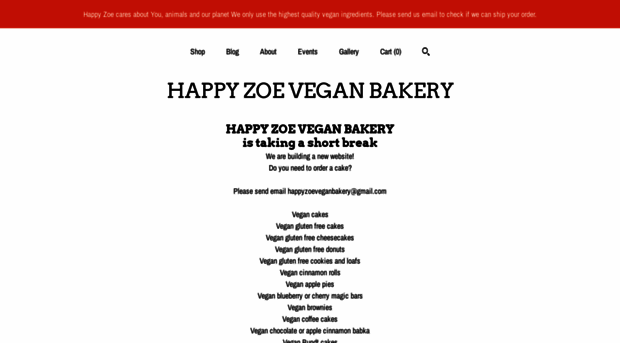 happyzoeveganbakery.com