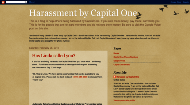 harassmentbycapitalone.blogspot.com