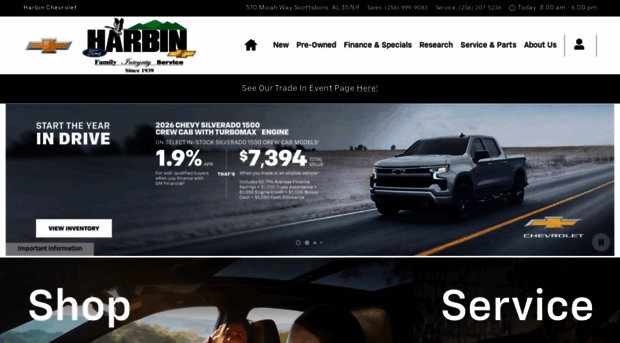 harbinchevrolet.com