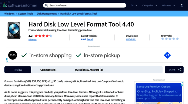 hard-disk-low-level-format-tool.software.informer.com