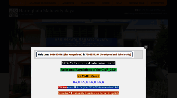 haringhatamahavidyalaya.org