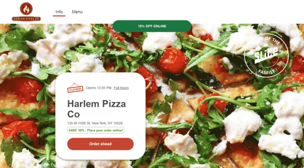 harlempizzacomenu.com