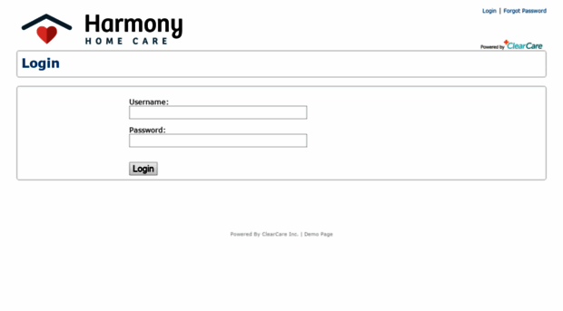 harmonyhc.clearcareonline.com