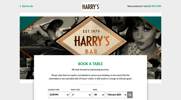 harrysbar.capricebookings.com