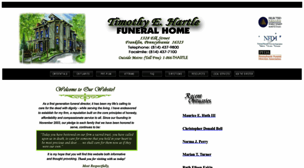 hartlefuneralhome.com