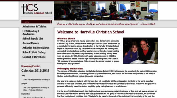 hartvillechristianschool.com