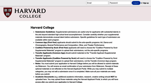 harvard.slideroom.com