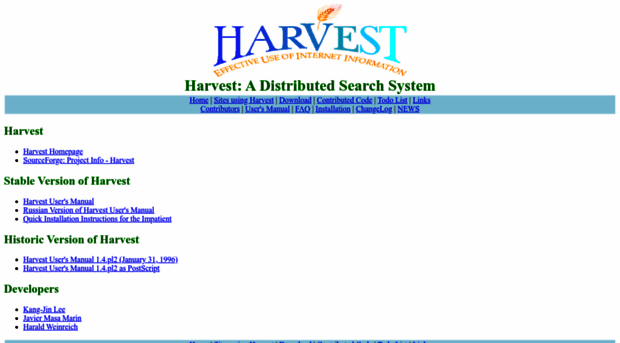 harvest.sourceforge.net