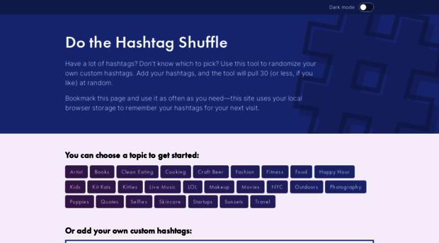 hashtagshuffle.com