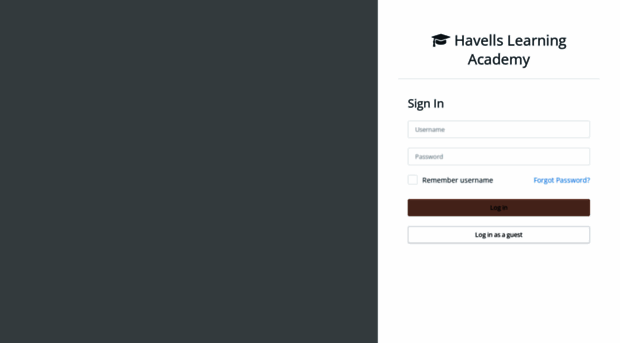 havells.digivarsity.com - Havells Learning Academy: Log ... - Havells ...