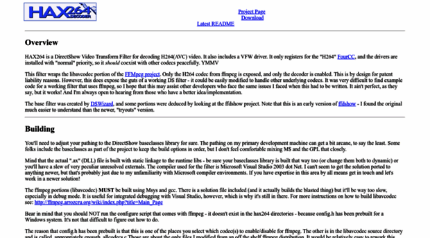 hax264.sourceforge.net