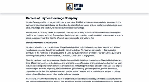 haydenbeveragecompany.workable.com